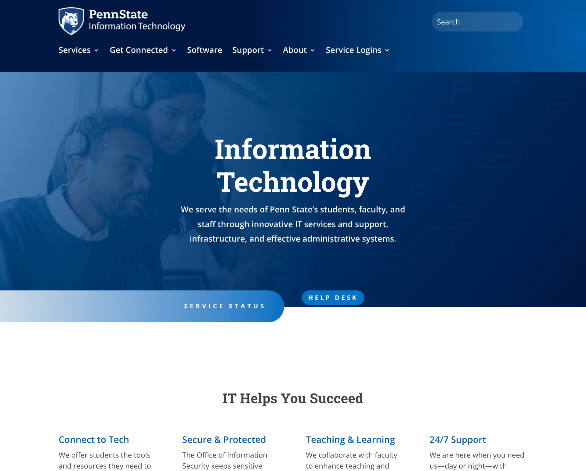 penn state IT home page